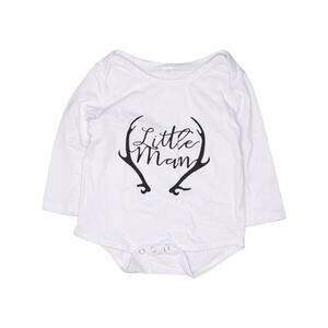 Unbranded Little Man Long Sleeve Bodysuit Onesie 100cm Black White